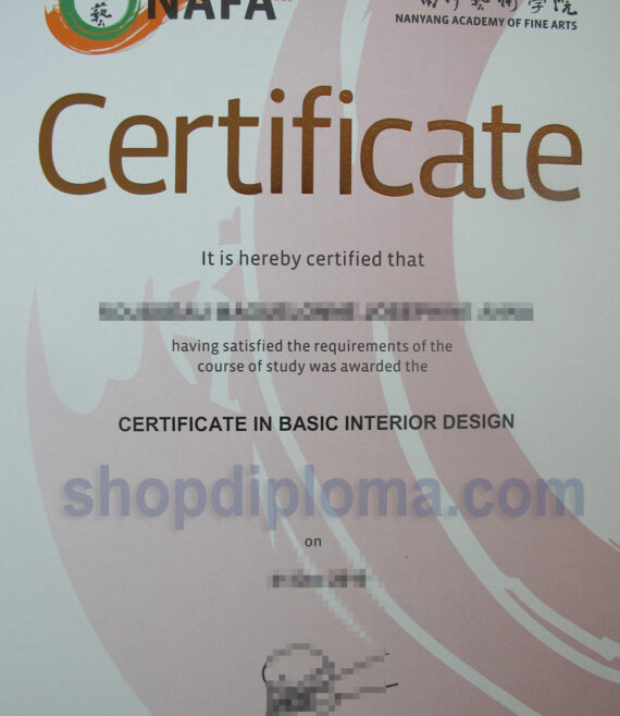 Nanyang academy of Fine arts the certificate in basic interior design