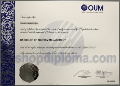 OUM Open university Malaysia the degree of bachelor of tourism management