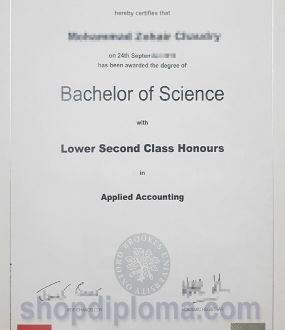 Oxford brookes university OBU the degree of bachelor of science in applied accounting