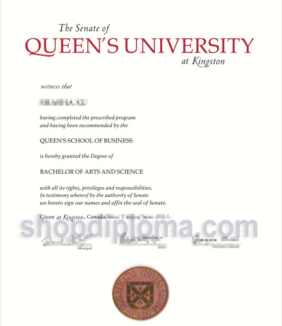 Queen's University at Kingston the degree of bachelor of arts and science