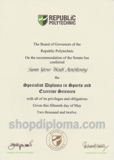 Republic polytechnic the specialist diploma in sports and exercise sciences