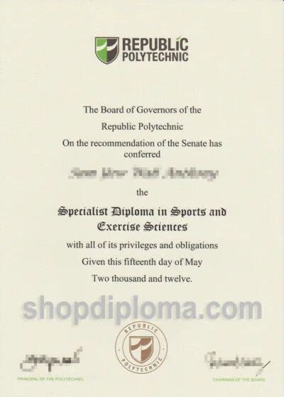 Republic polytechnic the specialist diploma in sports and exercise sciences