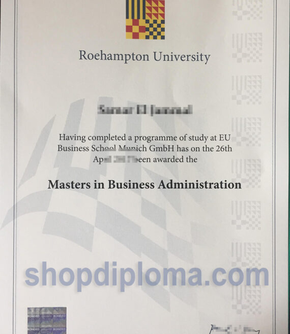 Roehampton University the degree of master in business administration