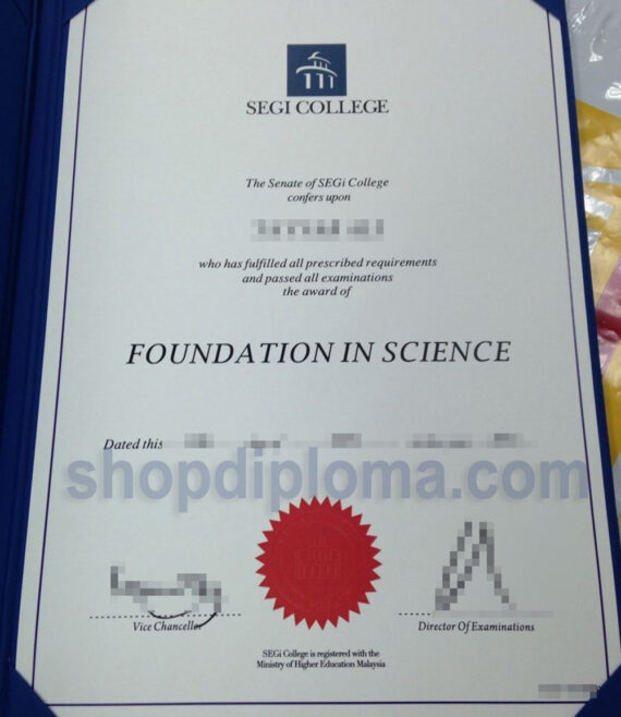 SEGI college the diploma of foundation in science