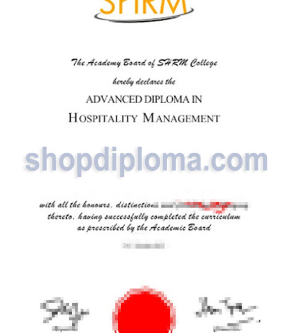 SHRM College the advanced diploma in hospitality management