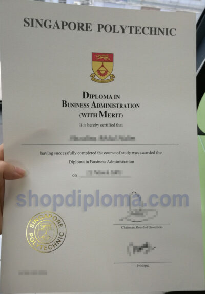 Singapore Polytechnic diploma in business administration with merit