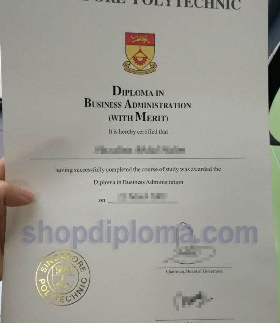Singapore Polytechnic diploma in business administration with merit