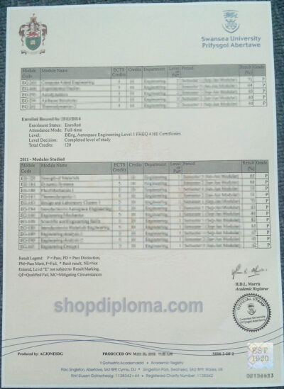 Swansea university transcript