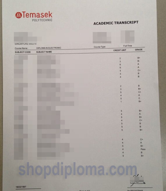 Temasek polytechnic academic transcript