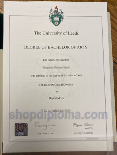 The university of Leeds the degree of bachelor of arts in digital media
