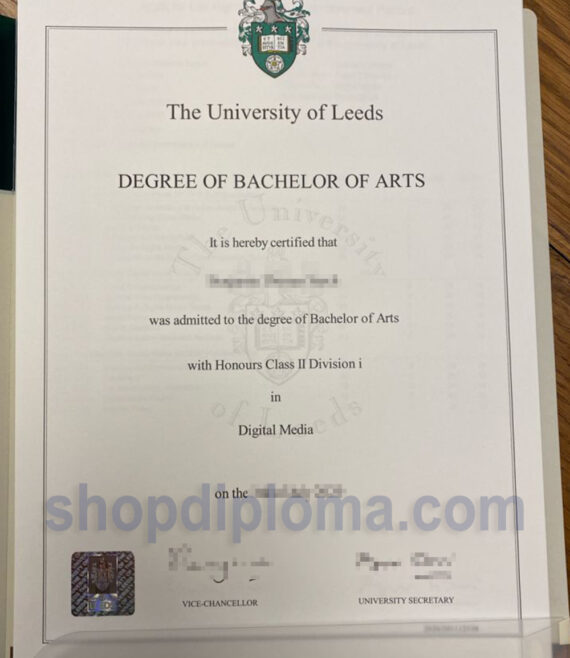 The university of Leeds the degree of bachelor of arts in digital media