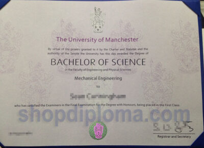 The university of Manchester the degree of bachelor of science in mechanical engineering