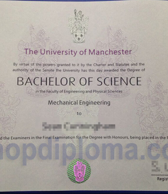 The university of Manchester the degree of bachelor of science in mechanical engineering