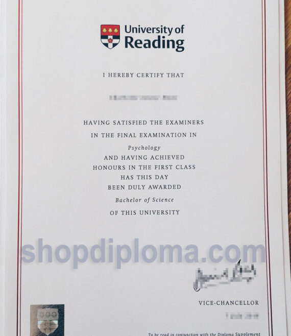 The university of Reading the degree of bachelor of science in psychology