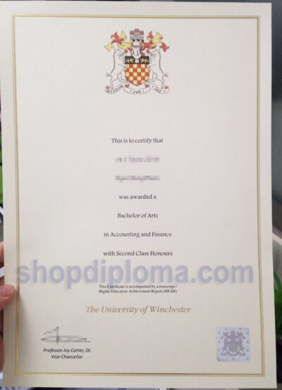 The university of Winchester the degree of bachelor of arts