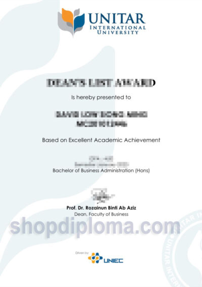 UNITAR International University the degree of bachelor of business administration