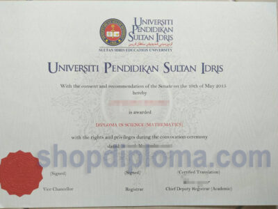 UNIVERSITI Pendidikan Sultan Idris(Sultan Idris Education University) diploma in science
