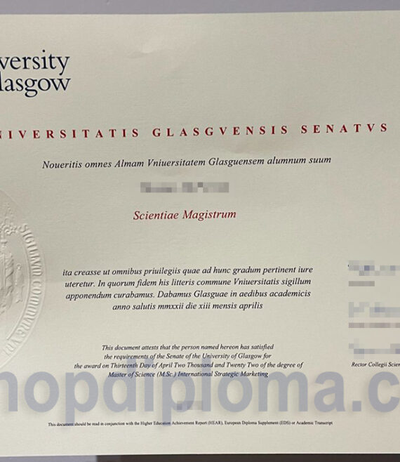 University of Glasgow the degree of master of science international strategic marketing