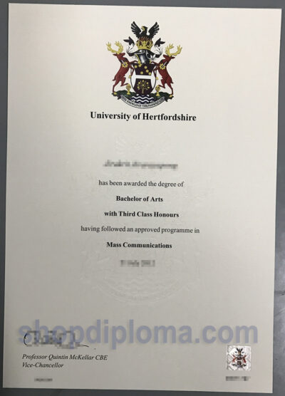 University of Hertfordshire the degree of bachelor of arts in mass communications