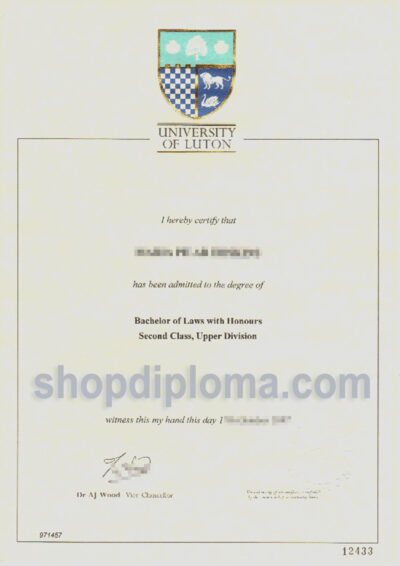 University of Luton the degree of bachelor of laws