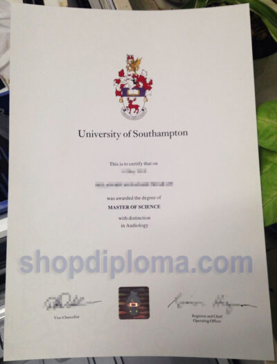 University of Southampton the degree of master of science inaudiology