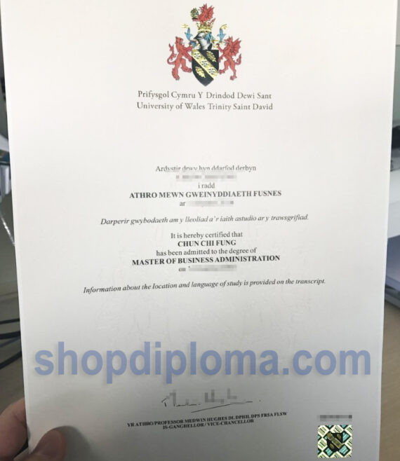 University of Wales Trinity Saint Dvid degree