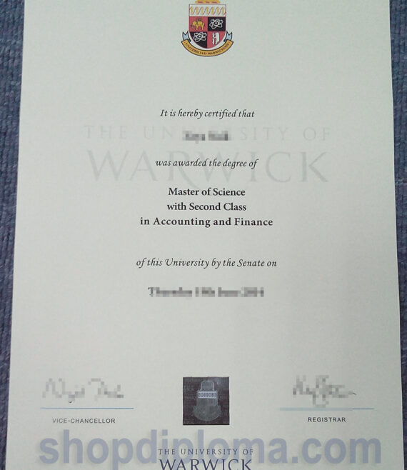 University of Warwick the degree of master of science in accounting and finance