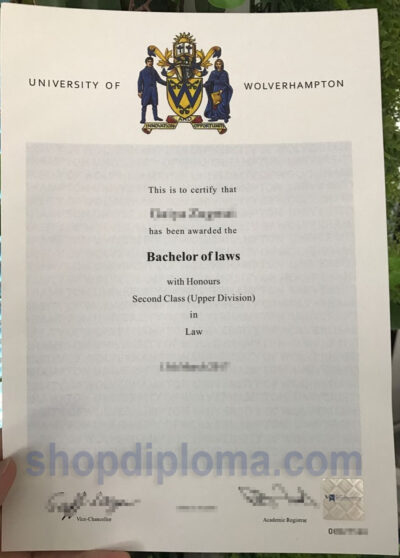 University of Wolverhampton the degree of bachelor of laws