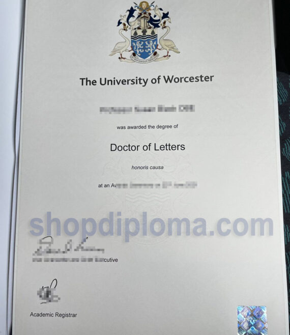 University of Worcester the degree of doctor of letters