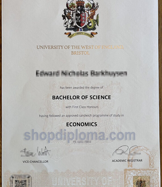 University of the West of England Bristol the degree of bachelor of science in economics