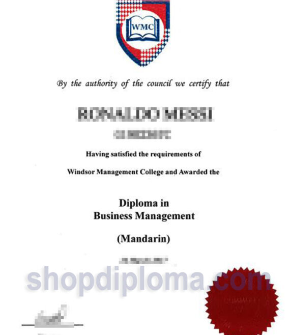 Windsor Management College the diploma in business management mandarin