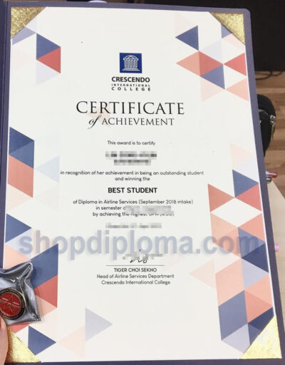 crescendo international college certificate of achievement diploma in airline services