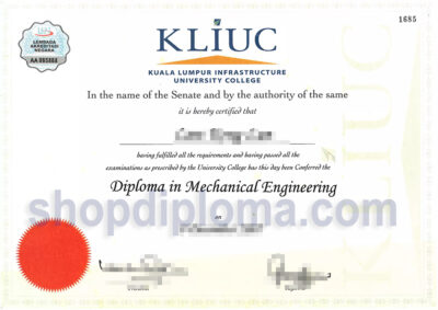 kuala Lumpur Infrastructure University College(KLIUC) the diploma in mechanical engineering