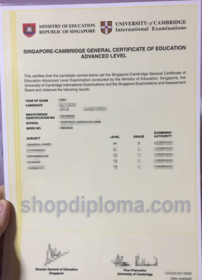 singapore cambridge general certificate of education advanced level