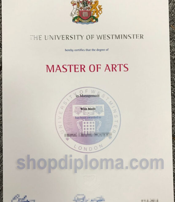 the university of westminster the degree of master of arts