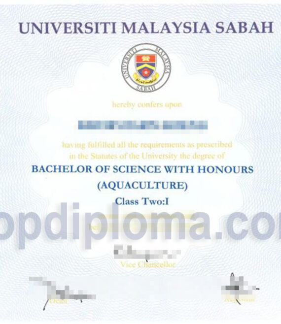 universiti malaysia sabah the degree of bachelor of science with honours