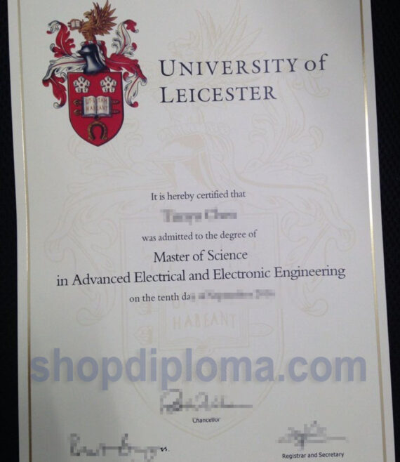 university of Letcester the degree of master of science