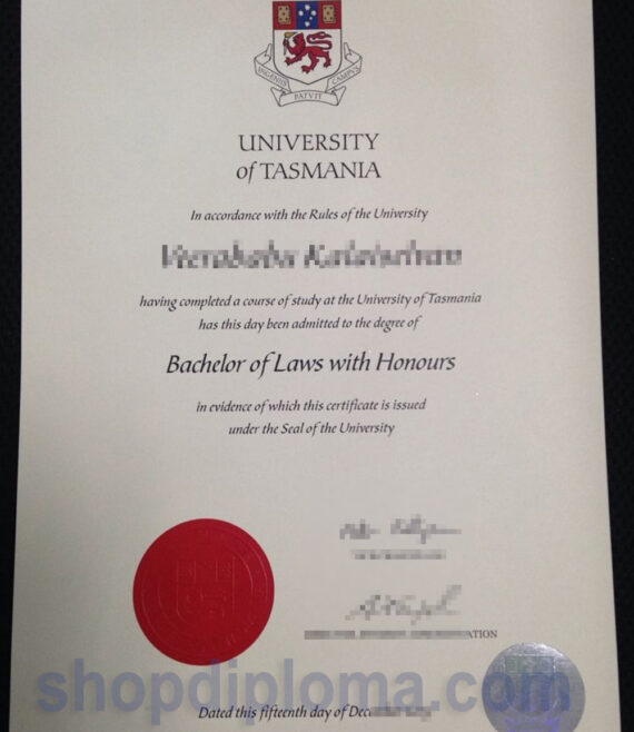 university of Tasmania the degree of bachelor of laws
