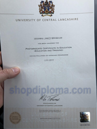 university of central Lancashire POSTGRADUATE CERTIFICATE IN EDUCATION (EDUCATION AND TRAINING) diploma