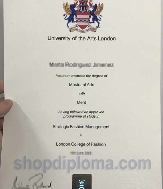university of the Arts London the degree of master of arts in strategic fashion management