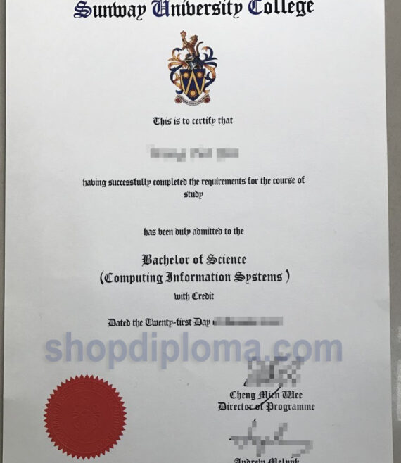 Sunway University College the degree of bachelor of science computing information systems