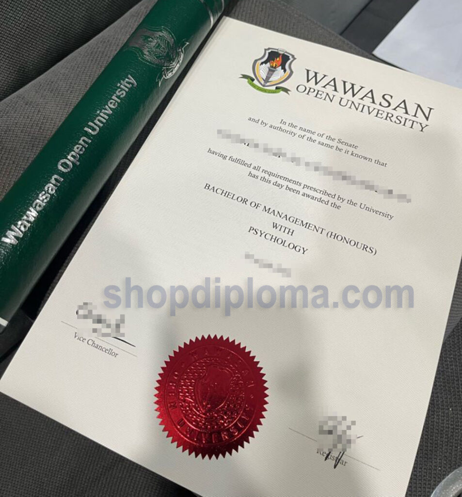 Wawasan Open University the degree of bachelor of management honours with psychology