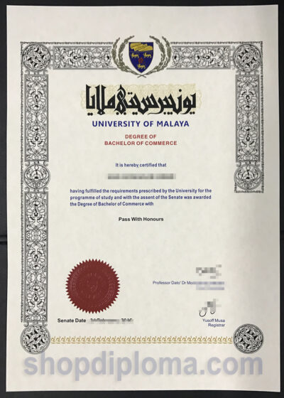 university of Malaya degree of bachelor of commerce