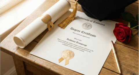 official diploma vs fake diploma comparison
