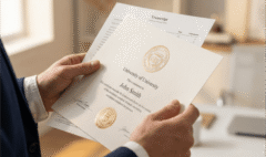 Transcript substitute for diploma