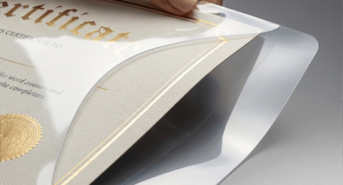 Certified copy of diploma with official notary stamp and seal